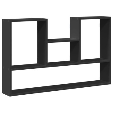 vidaXL Ραφιέρα Τοίχου Μαύρο 99x15x60cm από Επεξεργασμένο Ξύλο 1 τεμ.