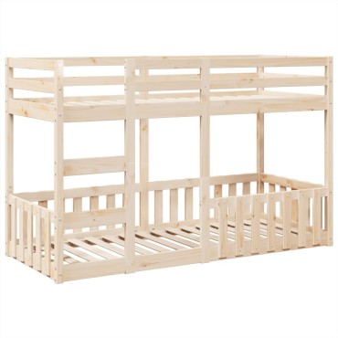 vidaXL Κουκέτα 90x190cm από Μασίφ Ξύλο Πεύκου 1 τεμ. - Μονό