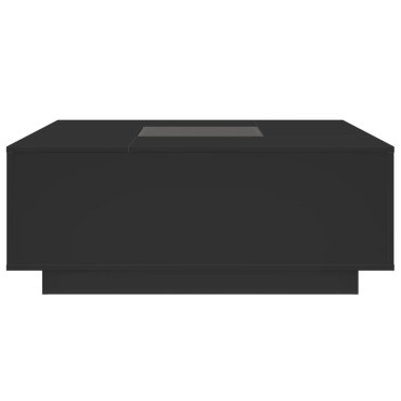 vidaXL Τραπεζάκι Σαλονιού Infinity LED Μαύρο 100x100x40cm 1 τεμ.