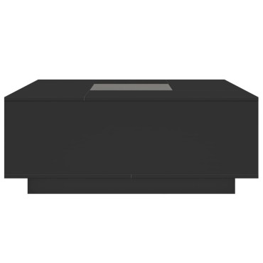 vidaXL Τραπεζάκι Σαλονιού Infinity LED Μαύρο 100x100x40cm 1 τεμ.