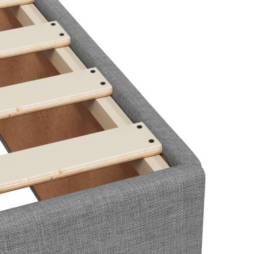 vidaXL Κρεβάτι Boxspring με Στρώμα Ανοιχτό Γκρι 180x200 εκ. Υφασμάτινο