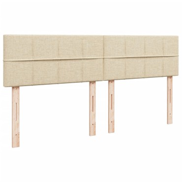 vidaXL Κρεβάτι Boxspring με Στρώμα Κρεμ 180x200 εκ. Υφασμάτινο