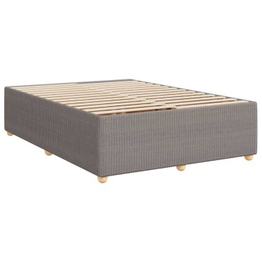 vidaXL Κρεβάτι Boxspring με Στρώμα Taupe 160x200 εκ. Υφασμάτινο