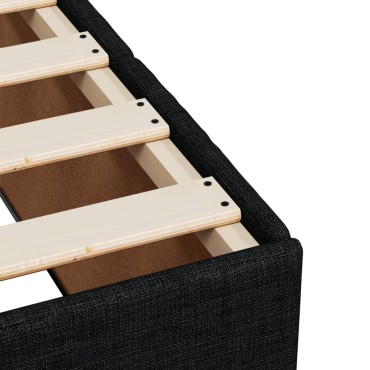 vidaXL Κρεβάτι Boxspring με Στρώμα Μαύρο 180x200 εκ. Υφασμάτινο