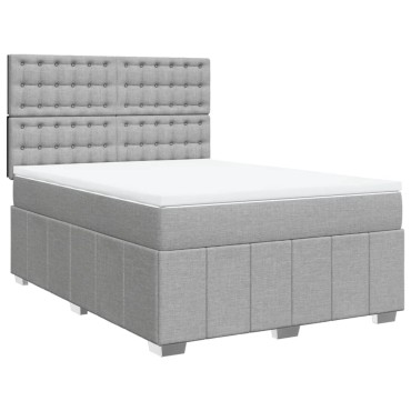 vidaXL Κρεβάτι Boxspring με Στρώμα Αν. Πράσινο 160x200εκ Υφασμάτινο