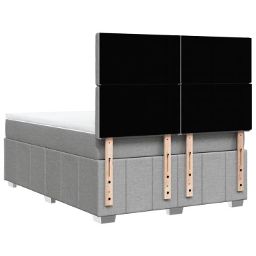 vidaXL Κρεβάτι Boxspring με Στρώμα Αν. Πράσινο 160x200εκ Υφασμάτινο