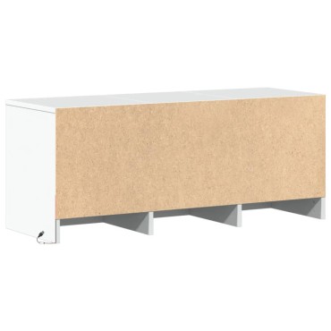 vidaXL Έπιπλο Τηλεόρασης με LED Λευκό 97x34x40cm από Επεξ. Ξύλο