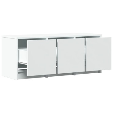 vidaXL Έπιπλο Τηλεόρασης με LED Λευκό 97x34x40cm από Επεξ. Ξύλο