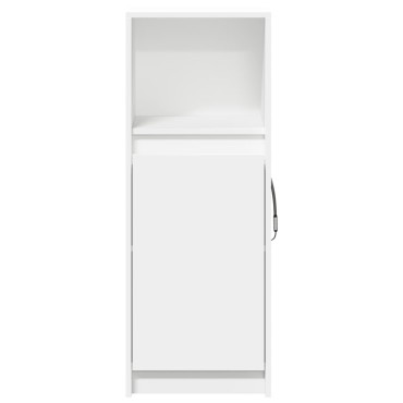 vidaXL Μπουφές με Φώτα LED Λευκός 38x34x100cm από Επεξεργασμένο Ξύλο 1 τεμ.