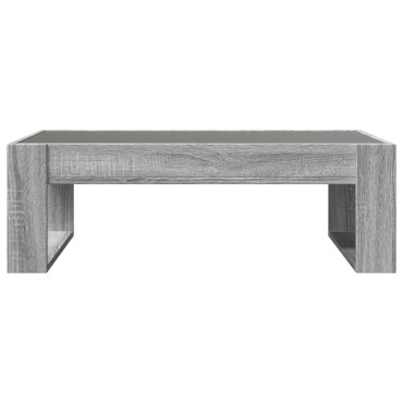 vidaXL Τραπεζάκι Σαλονιού Άπειρο Φως LED Γκρι Sonoma 90x53x30cm 1 τεμ.