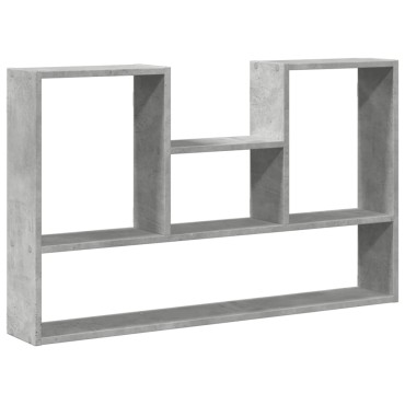 vidaXL Ραφιέρα Τοίχου Γκρι Σκυροδέματος 99x15x60cm από Επεξ. Ξύλο 1 τεμ.
