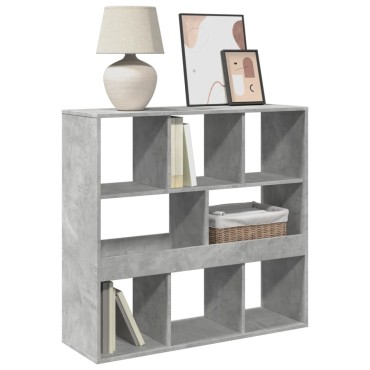 vidaXL Βιβλιοθήκη/Διαχωριστικό Χώρου Γκρι 100x33x94,5cm Επεξ. Ξύλο 1 τεμ.
