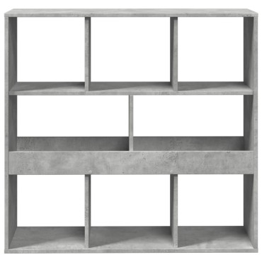 vidaXL Βιβλιοθήκη/Διαχωριστικό Χώρου Γκρι 100x33x94,5cm Επεξ. Ξύλο 1 τεμ.