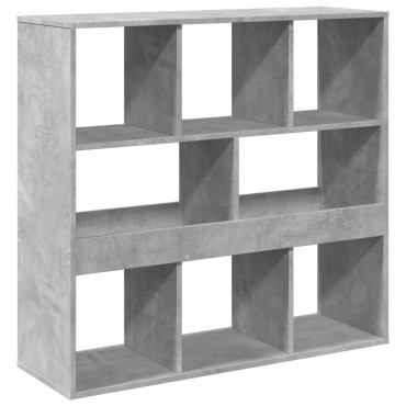 vidaXL Βιβλιοθήκη/Διαχωριστικό Χώρου Γκρι 100x33x94,5cm Επεξ. Ξύλο 1 τεμ.