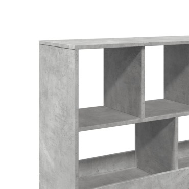 vidaXL Βιβλιοθήκη/Διαχωριστικό Χώρου Γκρι 100x33x94,5cm Επεξ. Ξύλο 1 τεμ.