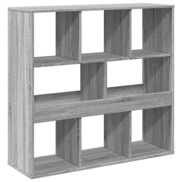 vidaXL Βιβλιοθήκη/Διαχωριστικό Χώρου Γκρι 100x33x94,5cm Επεξ. Ξύλο 1 τεμ.