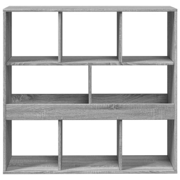 vidaXL Βιβλιοθήκη/Διαχωριστικό Χώρου Γκρι 100x33x94,5cm Επεξ. Ξύλο 1 τεμ.