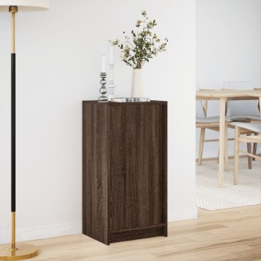 vidaXL Ντουλάπι με Φώτα LED Καφέ Δρυς 42,5x34x85cm Επεξ. Ξύλο 1 τεμ.