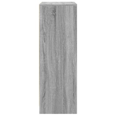 vidaXL Ντουλάπι με Φώτα LED Γκρι Sonoma 77x34x100cm Επεξεργασμένο Ξύλο 1 τεμ.