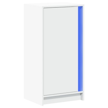 vidaXL Μπουφές με Φώτα LED Λευκός 42,5x34x85cm από Επεξεργασμένο Ξύλο 1 τεμ.