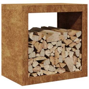 Ράφι για καυσόξυλα vidaXL 60x40x60 cm Ατσάλι σκληρυθέν στον αέρα