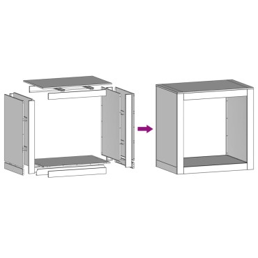 Ράφι για καυσόξυλα vidaXL 60x40x60 cm Ατσάλι σκληρυθέν στον αέρα