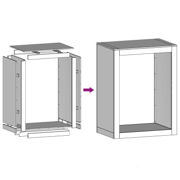 vidaXL Ράφι Καυσόξυλων Λευκό 60x40x80 εκ. Ατσάλινο