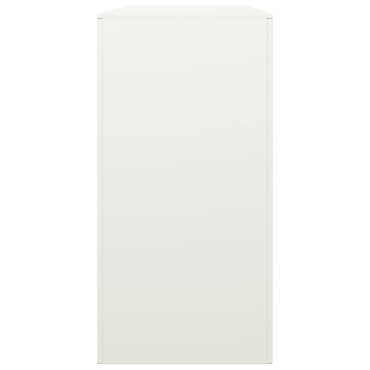 vidaXL Ράφι Καυσόξυλων Λευκό 100x40x80 εκ. Ατσάλινο
