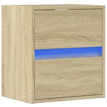 vidaXL Έπιπλο Τοίχου Τηλεόρασης με LED Sonoma Δρυς 41x31x45cm