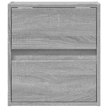 vidaXL Έπιπλα Τοίχου Τηλ. με LED 2 τεμ. Γκρι Sonoma 41x31x45cm