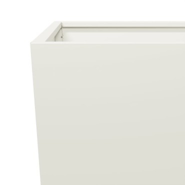 vidaXL Ζαρντινιέρα Κήπου Λευκό 35x35x75 εκ από Ατσάλι