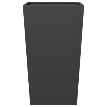 vidaXL Ζαρντινιέρα Κήπου Μαύρη 45x45x75 εκ. από Ατσάλι