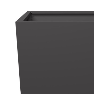 vidaXL Ζαρντινιέρα Κήπου Μαύρη 45x45x75 εκ. από Ατσάλι
