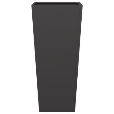 vidaXL Ζαρντινιέρα Κήπου Μαύρη 35x35x75 εκ. από Ατσάλι
