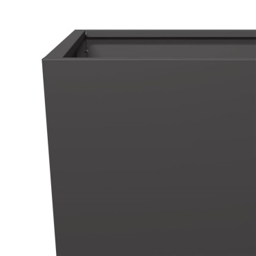 vidaXL Ζαρντινιέρα Κήπου Μαύρη 35x35x75 εκ. από Ατσάλι