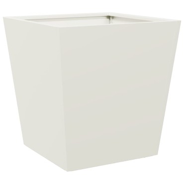 vidaXL Ζαρντινιέρα Λευκή 40 x 40 x 40 εκ. από Ατσάλι