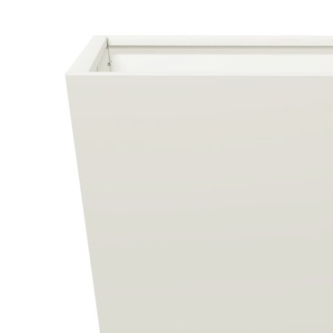 vidaXL Ζαρντινιέρα Λευκή 40 x 40 x 40 εκ. από Ατσάλι
