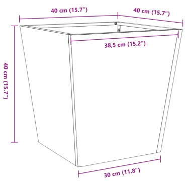vidaXL Ζαρντινιέρα Λευκή 40 x 40 x 40 εκ. από Ατσάλι