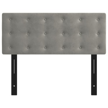 vidaXL Κεφαλάρι Κρεβατιού Ανοιχτό Γκρι 100x5x78/88cm Βελούδινο (US) 1 τεμ.