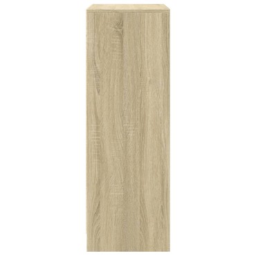 vidaXL Ντουλάπι με Φώτα LED Sonoma Δρυς 77x34x100cm Επεξεργασμένο Ξύλο 1 τεμ.
