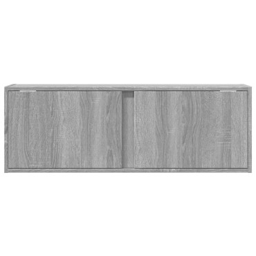 vidaXL Έπιπλο Τοίχου Τηλεόρασης με LED Γκρι Sonoma 100x31x35cm