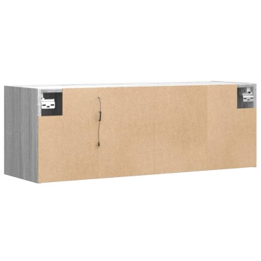 vidaXL Έπιπλο Τοίχου Τηλεόρασης με LED Γκρι Sonoma 100x31x35cm