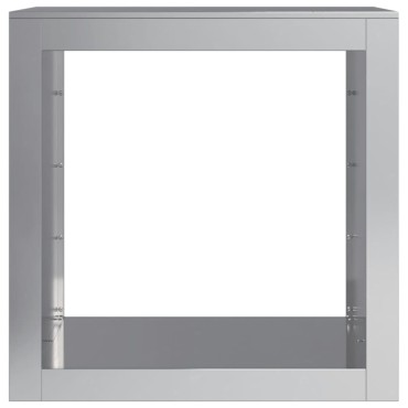vidaXL Ράφι Καυσόξυλων 60x40x60 εκ. Γαλβανιζέ Ατσάλι