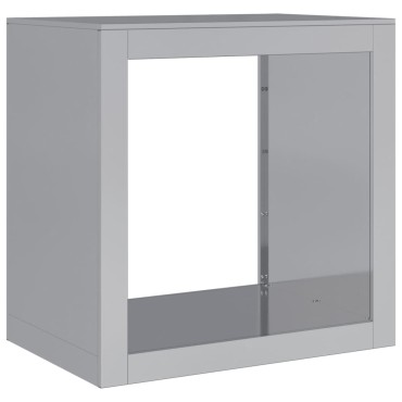 vidaXL Ράφι Καυσόξυλων 60x40x60 εκ. Γαλβανιζέ Ατσάλι