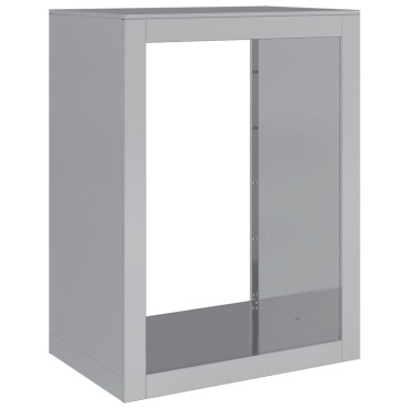 vidaXL Ράφι Καυσόξυλων 60x40x80 εκ. Γαλβανιζέ Ατσάλι