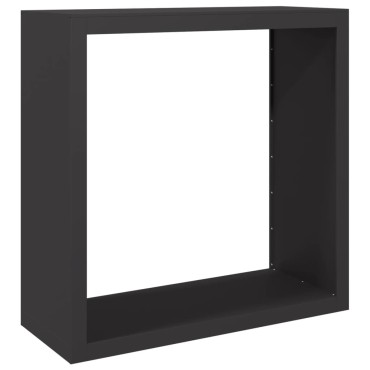 vidaXL Ράφι Καυσόξυλων Μαύρο 100x40x100 εκ. Ατσάλινο