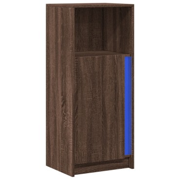 vidaXL Ντουλάπι με Φώτα LED Καφέ Δρυς 42,5x34x100cm Επεξ. Ξύλο 1 τεμ.