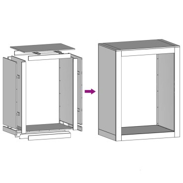 vidaXL Ράφι Καυσόξυλων Μαύρο 60x40x80 εκ. Ατσάλινο