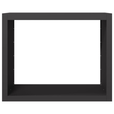 vidaXL Ράφι Καυσόξυλων Μαύρο 100x40x80 εκ. Ατσάλινο