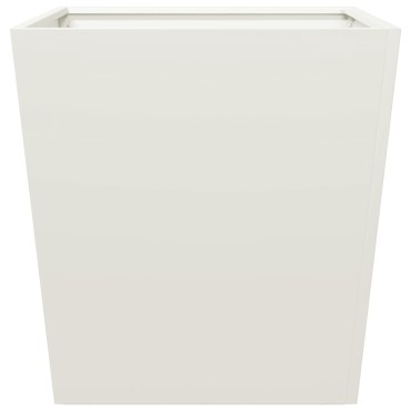 vidaXL Ζαρντινιέρες Κήπου 2 τεμ. Λευκό 50 x 50 x 50 εκ από Ατσάλι